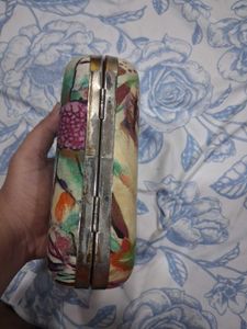 Artistic Floral Print Clutch( sling as well)