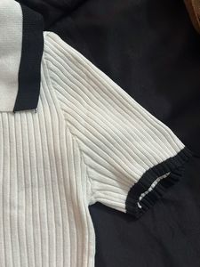 Cute White Polo Top