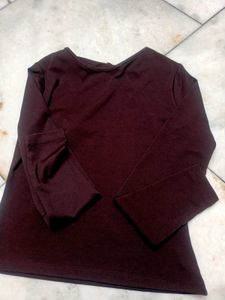 Brown Long Sleeve Top