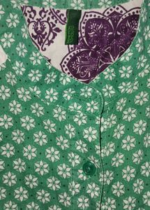 Green Floral Print Shirt