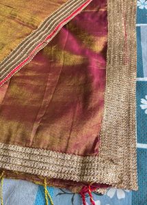 Beautiful Tissue Silk Saree with Zari border