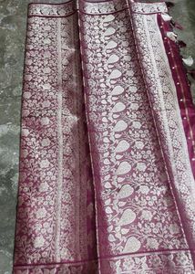 Exquisite Yellow &amp; Maroon Silk Saree
