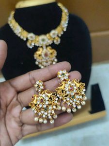 Exquisite Gold-Plated stone  Necklace Set