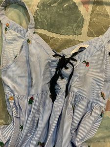 ZARA Blue Striped Mini Dress🦋