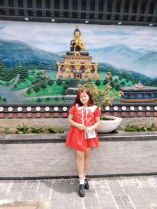 Selling Red Crepe Collar Dress From H&amp;M