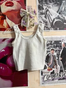 Basic White Ribbed Tank Top