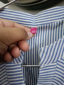 Striped Embroidered Kurti