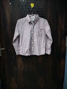 Striped Button-Up Shirt