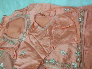 Elegant Peach rajputi poshak