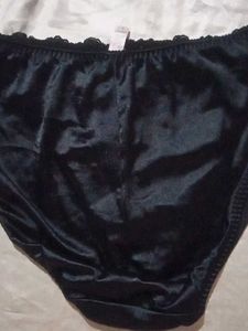 Elegant Black Satin Bikini Briefs