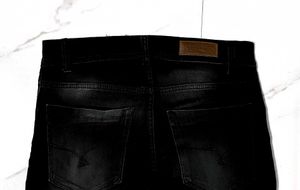 Men's Black Washed Jeans