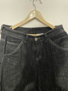 Korean Baggy Men's Black Carpenter Jeans