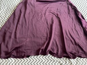 Wine Halter Neck Dress