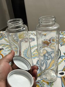 Glass bottles straight for storage water