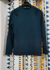 Dark Blue/Black Mock Neck Long Sleeve T-shirt