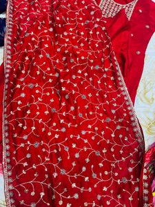 Elegant Red Embroidered Kurta Set