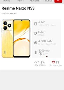 📱 Realme Narzo N53 – Like New Condition! 🔥