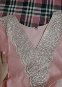 Elegant Peach Kurta Set with Dupatta