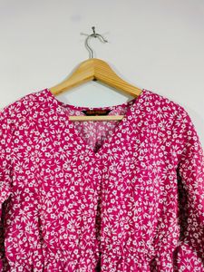 Peach Printed Casual Top (Woman's)