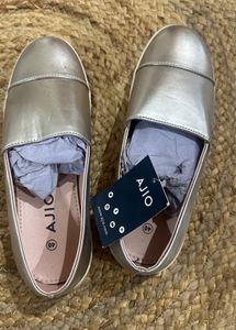 Brand New soft Gold Slip-on Shoes