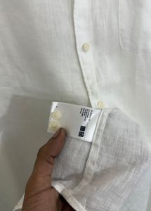 Men's White Linen Shirt