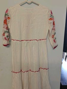 Embroidered White indian dress