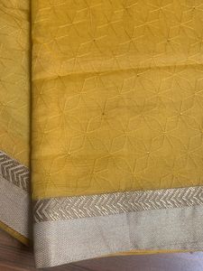 A Nice Yellow Colour Saree