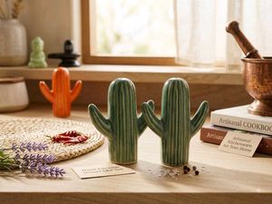 Cactus Salt &amp; Pepper Shakers or agrbatti stand