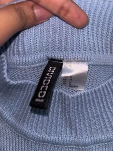 H&amp;M Light Blue Knit Sweater