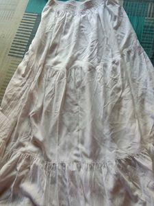 Flowy White Tiered Maxi Skirt