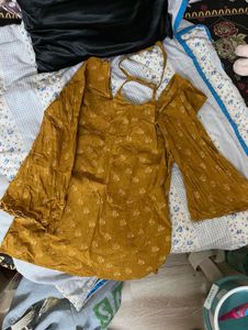 Mustard Yellow Dori Kurti