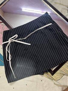Chic Pinstripe Mini Skirt w shorts inside