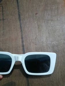 White Rectangular Sunglasses