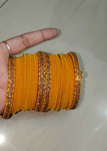 Beautiful Yellow Bangles Set