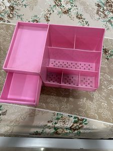 Pink Makeup Organiser with Drawer