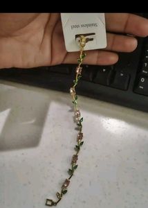 Anouk brand Chic Pink &amp; Green Gemstone Bracelet