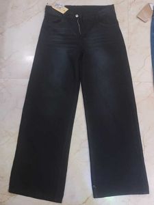 Wide Leg Black Jeans