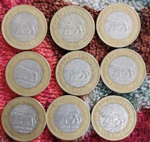 Rare 10 Rupee Coins - Set of 9