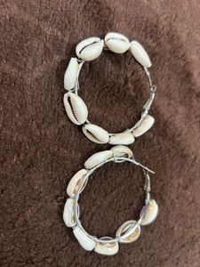 Unique Shell Hoop Earrings