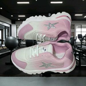 Pink & White Women's Sneakers