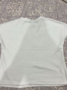 White T-Shirt with Shell Embroidery