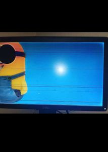 dell monitor 19inch with black dot and lines