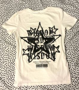 Graphic Print Y2K T-Shirt White