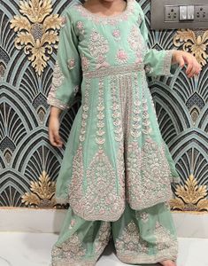 Beautiful Embellished Mint Green Kurta Set