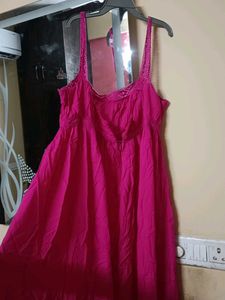 Vibrant Pink Spaghetti Strap Dress