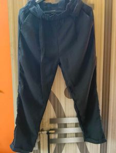 Stylish Black Tie-Waist Trousers