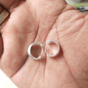 92.5 Pure Silver Hoop Earrings 1 pair