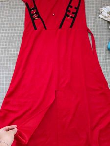 Women’s Red Fit &amp; Flare Dress