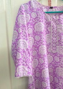 Beautiful Lavender Floral Kurta