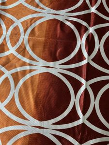 5 pcs. Elegant Brown &amp; White Patterned Curtain